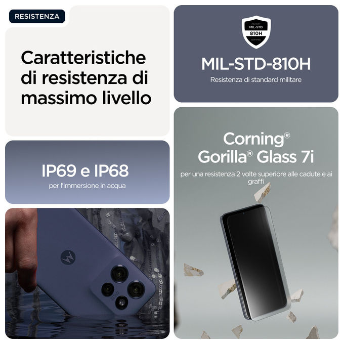 Motorola PBA80034IT edge 60 Neo Smartphone 5G 6.36'' P-OLED 8 GB 256 GB Tripla cam 50 MP Batteria 5000 mAh colore Grisaille