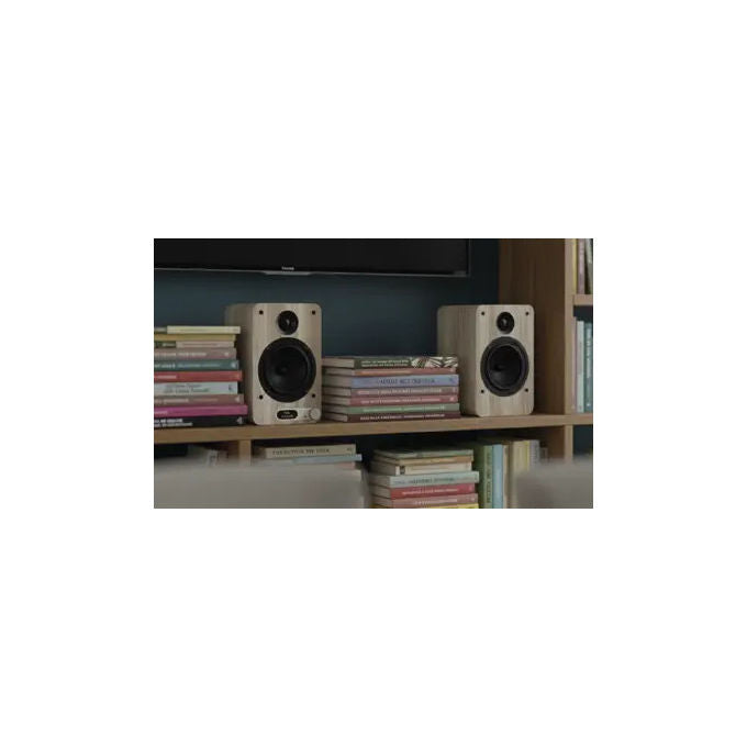 Pure 254589 Classic Active Microsistema Hi-Fi Stereo 80 W HDMI ARC Bluetooth 5.3 DAB+ FM Display OLED colore Bianco Cotone Rovere