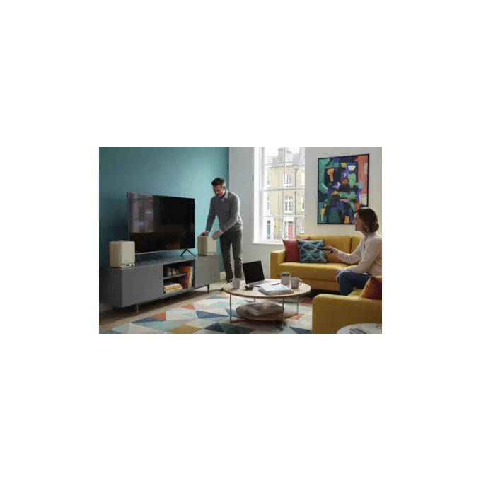 Pure 254589 Classic Active Microsistema Hi-Fi Stereo 80 W HDMI ARC Bluetooth 5.3 DAB+ FM Display OLED colore Bianco Cotone Rovere