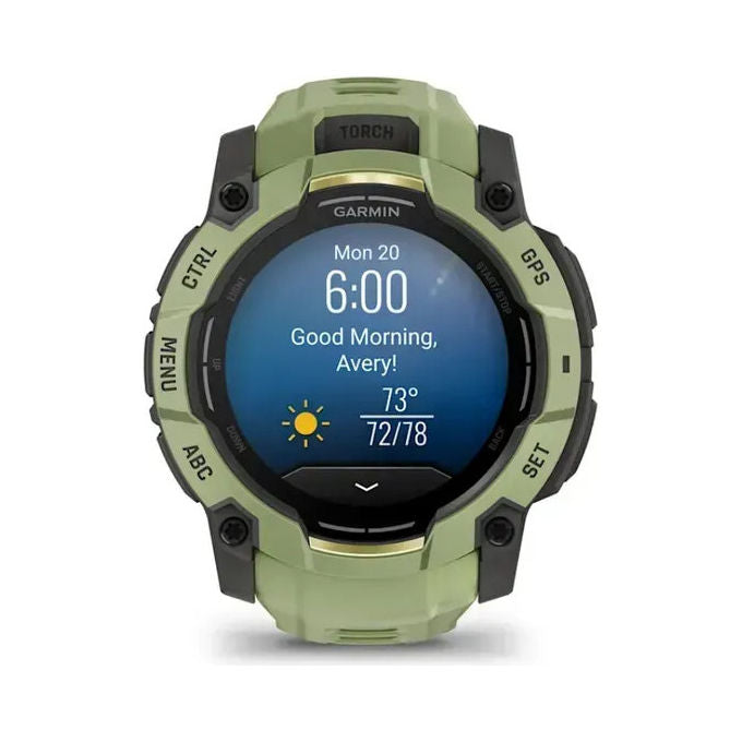 Garmin 010-03020-02 Instinct 3 Smartwatch AMOLED 50 mm GPS 4 GB autonomia 24 giorni resistente 10 ATM colore Verde