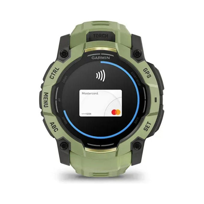 Garmin 010-03020-02 Instinct 3 Smartwatch AMOLED 50 mm GPS 4 GB autonomia 24 giorni resistente 10 ATM colore Verde