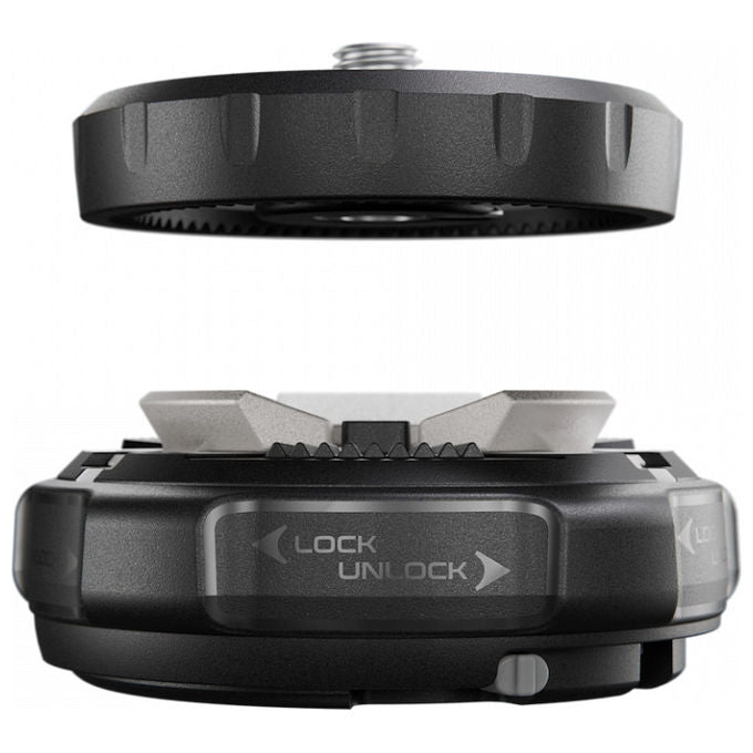 Manfrotto MAONEQR Xchange Presa per Treppiede Alluminio Acciaio Inox portata 20 Kg colore Nero