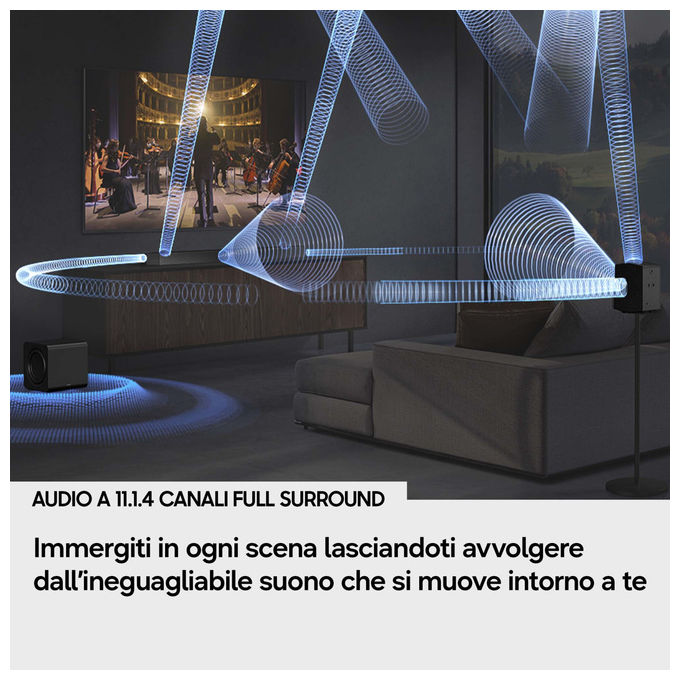 Samsung HW-Q990H-XC Soundbar 11.1.4 canali 756W Dolby Atmos Wireless Q-Symphony Bluetooth 5.3 HDMI eARC colore Nero