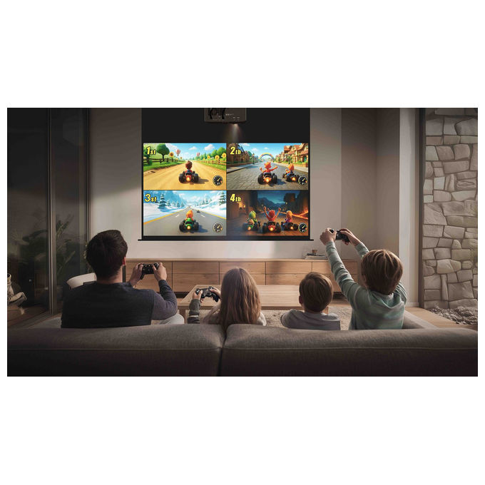 Optoma UZ38X Proiettore Laser DLP UHD 4K 3800 ANSI lumen Contrasto 1500000:1 HDR Filmmaker Mode colore Nero