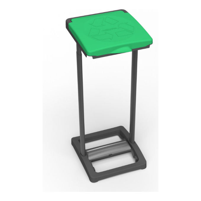 Mongardi 7417C12 Mr. B Mono Portasacco Raccolta Differenziata 80-110 L Uso Interno Esterno Made in Italy colore Verde Nero