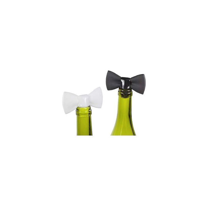 Ghidini Cipriano GP16006X Sommelier Set 2 Tappi per Bottiglia in Gomma Siliconica colore Nero
