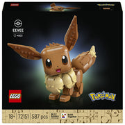 Lego 72151 Pokémon Set da Costruzione Eevee Figure Snodabile 587 Pezzi per Adulti 18+ colore Multicolore