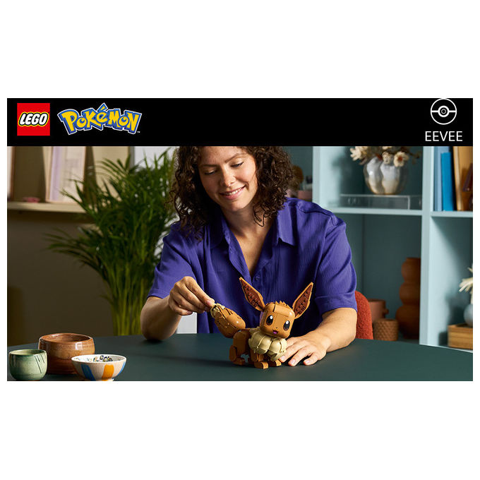 Lego 72151 Pokémon Set da Costruzione Eevee Figure Snodabile 587 Pezzi per Adulti 18+ colore Multicolore