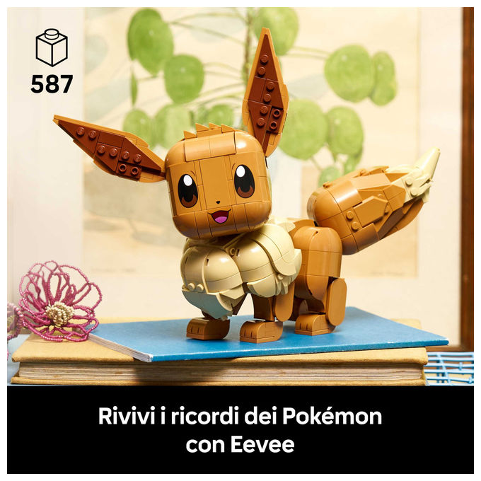 Lego 72151 Pokémon Set da Costruzione Eevee Figure Snodabile 587 Pezzi per Adulti 18+ colore Multicolore