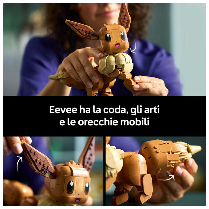 Lego 72151 Pokémon Set da Costruzione Eevee Figure Snodabile 587 Pezzi per Adulti 18+ colore Multicolore