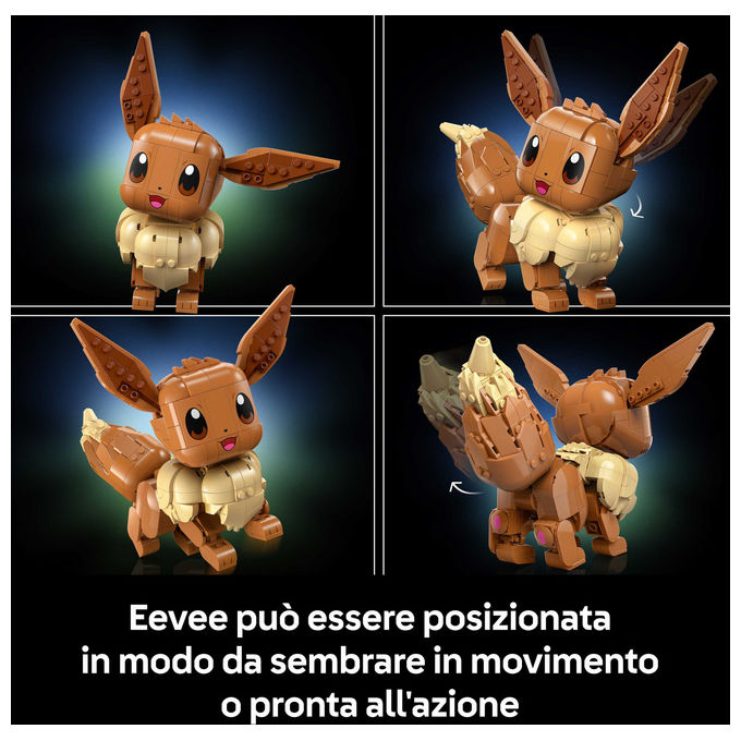 Lego 72151 Pokémon Set da Costruzione Eevee Figure Snodabile 587 Pezzi per Adulti 18+ colore Multicolore