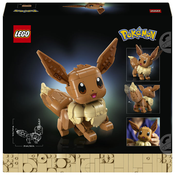 Lego 72151 Pokémon Set da Costruzione Eevee Figure Snodabile 587 Pezzi per Adulti 18+ colore Multicolore