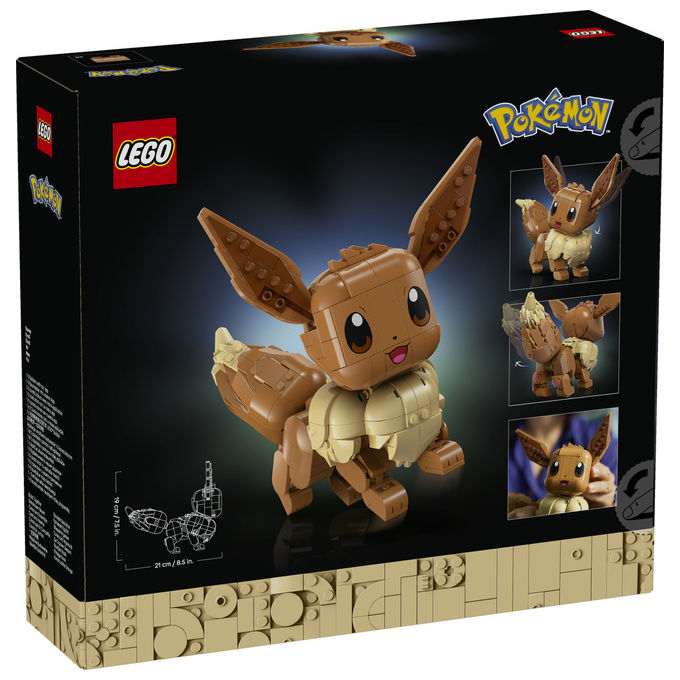 Lego 72151 Pokémon Set da Costruzione Eevee Figure Snodabile 587 Pezzi per Adulti 18+ colore Multicolore
