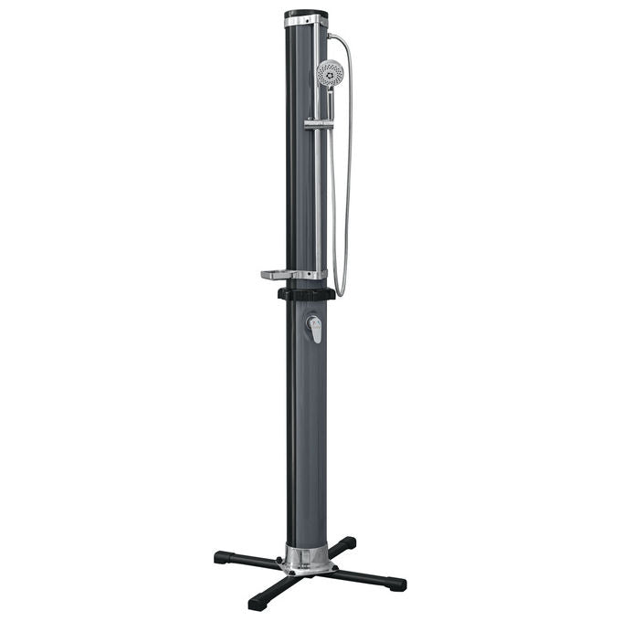 Bestway 58696 SolarFlow Doccia Solare da Esterno 35 L con Miscelatore Soffione Regolabile e Portaoggetti colore Nero