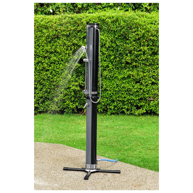 Bestway 58696 SolarFlow Doccia Solare da Esterno 35 L con Miscelatore Soffione Regolabile e Portaoggetti colore Nero