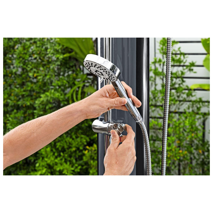 Bestway 58696 SolarFlow Doccia Solare da Esterno 35 L con Miscelatore Soffione Regolabile e Portaoggetti colore Nero