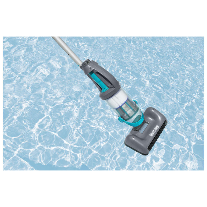 Bestway 58946 AquaGrip Aspiratore per Piscina a Batteria 2 in 1 90 min autonomia LED colore Grigio