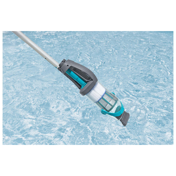 Bestway 58946 AquaGrip Aspiratore per Piscina a Batteria 2 in 1 90 min autonomia LED colore Grigio