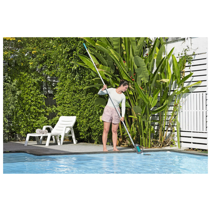 Bestway 58946 AquaGrip Aspiratore per Piscina a Batteria 2 in 1 90 min autonomia LED colore Grigio