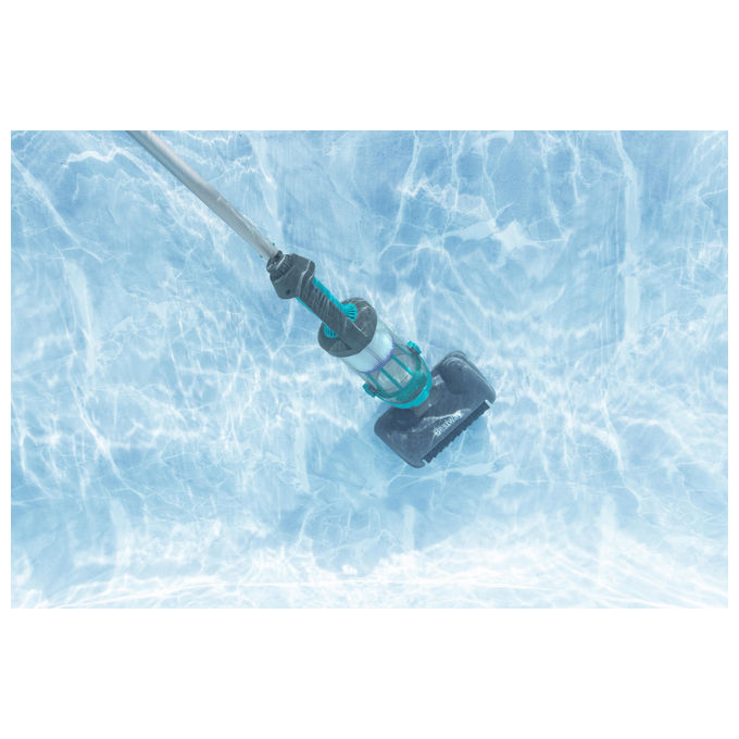 Bestway 58946 AquaGrip Aspiratore per Piscina a Batteria 2 in 1 90 min autonomia LED colore Grigio