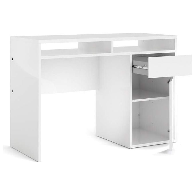 Tvilum 70488PUUUU Function Plus Scrivania Moderna 1 Cassetto 1 Anta 2 Vani 110x48x77 cm colore Bianco