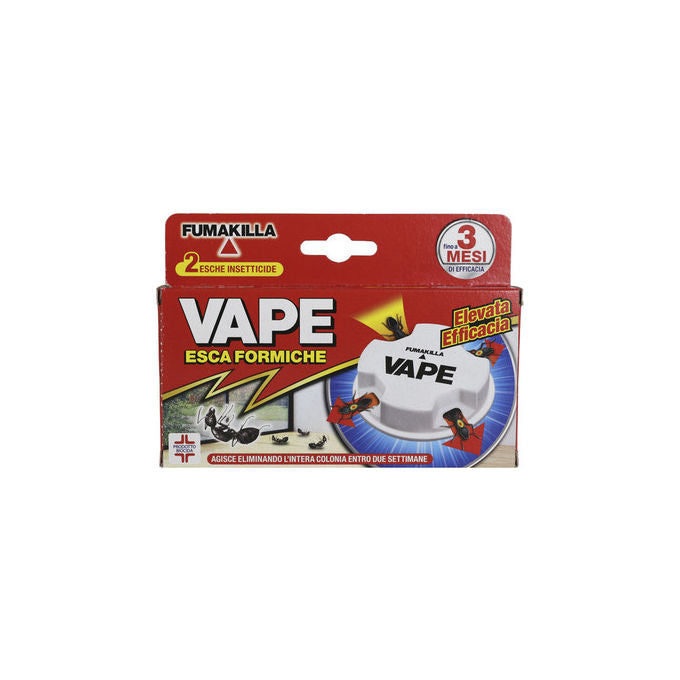 Vape Esca Gel Insetticida Scarafaggi Blatta Fuochista e Scarafaggio Nero Pronta all'Uso 2x2g efficacia 3 mesi