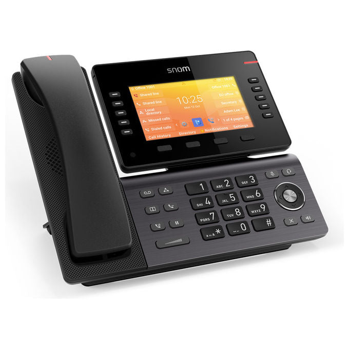 Snom D892M Telefono IP VoIP Display TFT 5'' Wi-Fi Bluetooth DECT Gigabit Ethernet PoE colore Nero