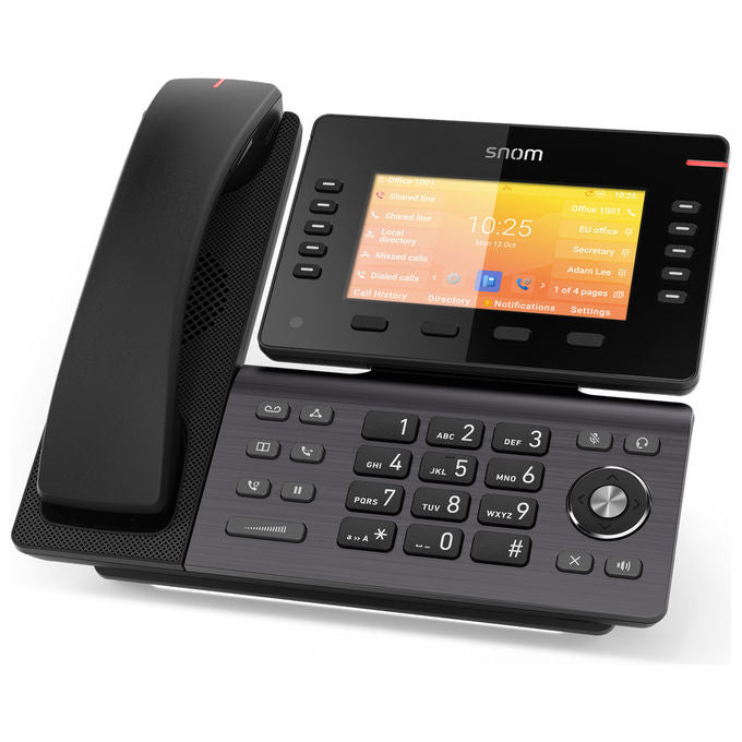 Snom D892M Telefono IP VoIP Display TFT 5'' Wi-Fi Bluetooth DECT Gigabit Ethernet PoE colore Nero