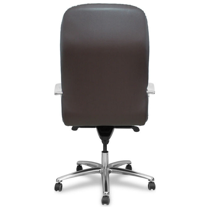 Piqueras Y Crespo 115DBSP463 Caudete Poltrona ufficio ergonomica ecopelle schienale alto braccioli fissi ruote 360° colore Marrone
