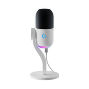 Trust 26082 GXT238W Auron Microfono USB Streaming Cardioide RGB Tap-to-Mute Supporto Regolabile colore Bianco