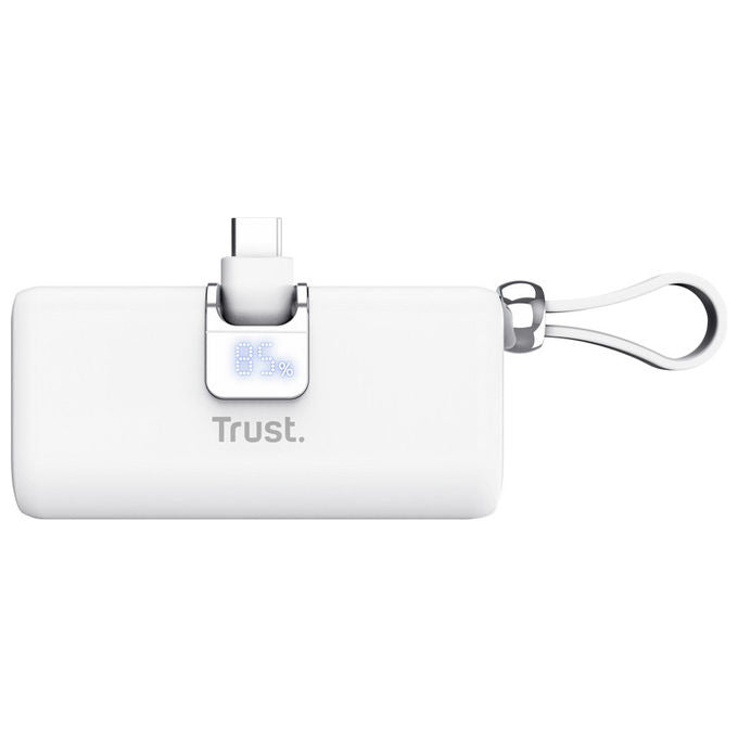 Trust 26105 Pacto Powerbank 5000 mAh Power Delivery 20W USB-C Display integrato colore Bianco