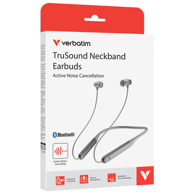 Verbatim 30206 TruSound ANC Auricolari Wireless Passanuca Bluetooth 5.4 28h colore Grigio