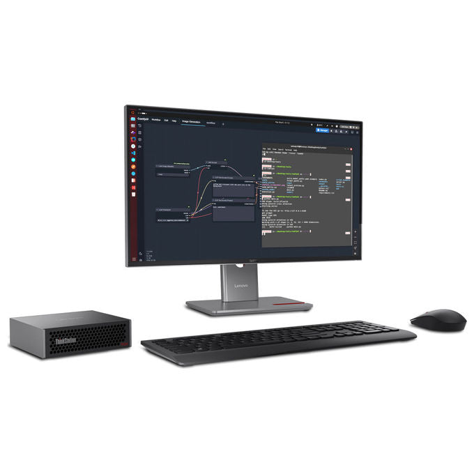 Lenovo 30KL000AIE ThinkStation PGX Mini PC NVIDIA Grace Blackwell GB10 128 GB LPDDR5x 4 TB SSD NVMe Wi-Fi 7 DGX OS colore Nero