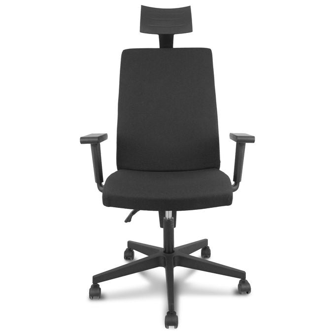 Piqueras y Crespo 322NECC I-Line Sedia ergonomica da ufficio tessuto braccioli regolabili poggiatesta 120 Kg colore Nero