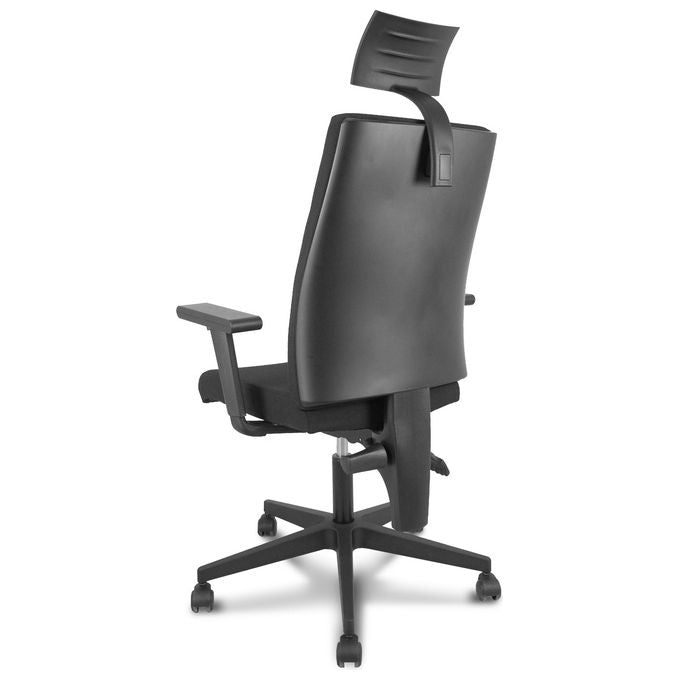 Piqueras y Crespo 322NECC I-Line Sedia ergonomica da ufficio tessuto braccioli regolabili poggiatesta 120 Kg colore Nero