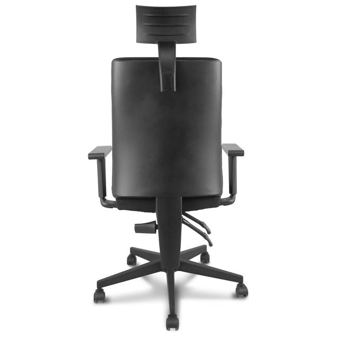 Piqueras y Crespo 322NECC I-Line Sedia ergonomica da ufficio tessuto braccioli regolabili poggiatesta 120 Kg colore Nero