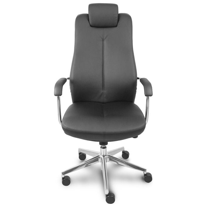Piqueras y Crespo 324BSP840CRRF Sonata Poltrona Direzionale Ufficio Similpelle Braccioli Fissi Poggiatesta 120 Kg colore Nero