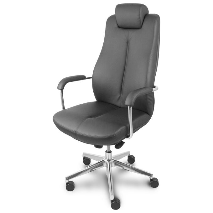 Piqueras y Crespo 324BSP840CRRF Sonata Poltrona Direzionale Ufficio Similpelle Braccioli Fissi Poggiatesta 120 Kg colore Nero