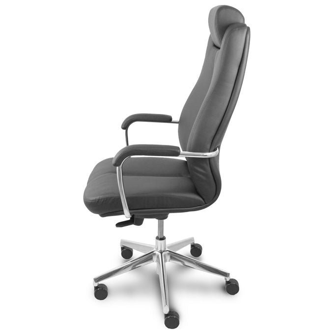 Piqueras y Crespo 324BSP840CRRF Sonata Poltrona Direzionale Ufficio Similpelle Braccioli Fissi Poggiatesta 120 Kg colore Nero