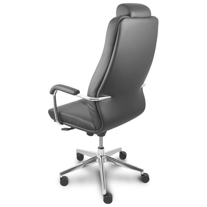 Piqueras y Crespo 324BSP840CRRF Sonata Poltrona Direzionale Ufficio Similpelle Braccioli Fissi Poggiatesta 120 Kg colore Nero
