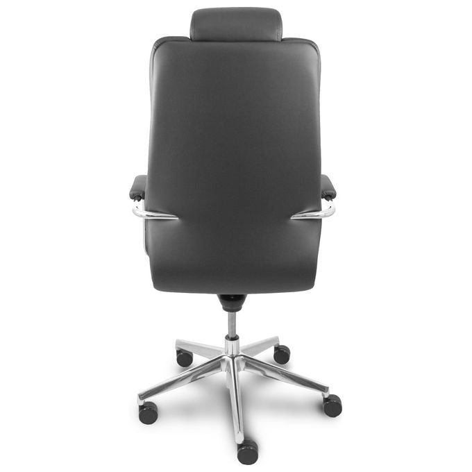 Piqueras y Crespo 324BSP840CRRF Sonata Poltrona Direzionale Ufficio Similpelle Braccioli Fissi Poggiatesta 120 Kg colore Nero