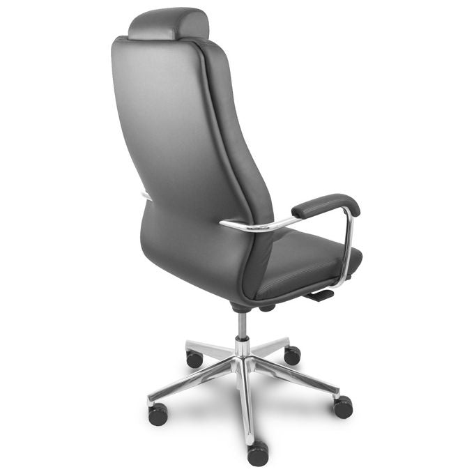 Piqueras y Crespo 324BSP840CRRF Sonata Poltrona Direzionale Ufficio Similpelle Braccioli Fissi Poggiatesta 120 Kg colore Nero