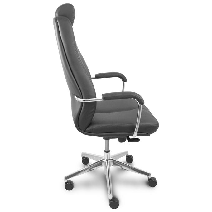 Piqueras y Crespo 324BSP840CRRF Sonata Poltrona Direzionale Ufficio Similpelle Braccioli Fissi Poggiatesta 120 Kg colore Nero