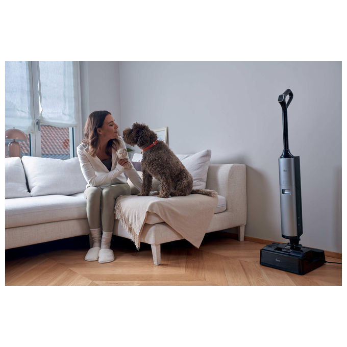 Hoover HW600 011 HW6 Ultra Clean Aspirapolvere lavapavimenti senza fili Secco e Bagnato 20000 Pa autonomia 50 min 400 m² 78 dB colore Nero