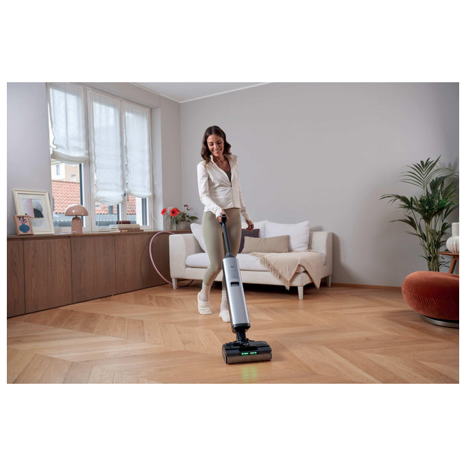 Hoover HW600 011 HW6 Ultra Clean Aspirapolvere lavapavimenti senza fili Secco e Bagnato 20000 Pa autonomia 50 min 400 m² 78 dB colore Nero