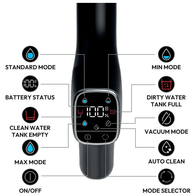 Hoover HW600 011 HW6 Ultra Clean Aspirapolvere lavapavimenti senza fili Secco e Bagnato 20000 Pa autonomia 50 min 400 m² 78 dB colore Nero