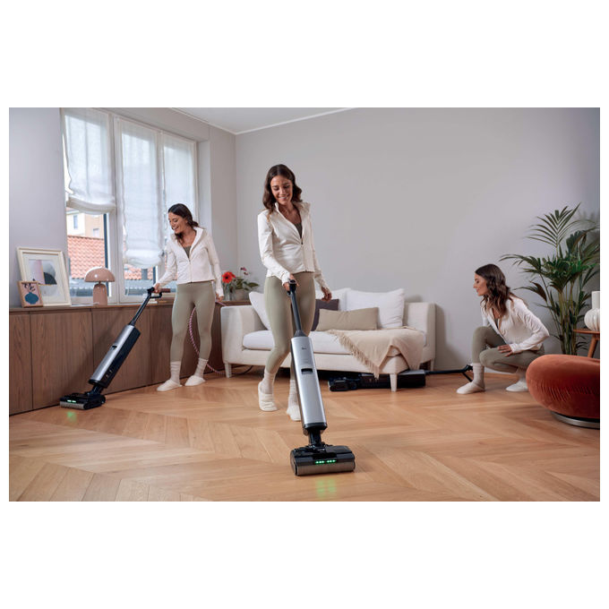 Hoover HW600 011 HW6 Ultra Clean Aspirapolvere lavapavimenti senza fili Secco e Bagnato 20000 Pa autonomia 50 min 400 m² 78 dB colore Nero