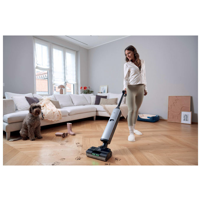 Hoover HW600 011 HW6 Ultra Clean Aspirapolvere lavapavimenti senza fili Secco e Bagnato 20000 Pa autonomia 50 min 400 m² 78 dB colore Nero