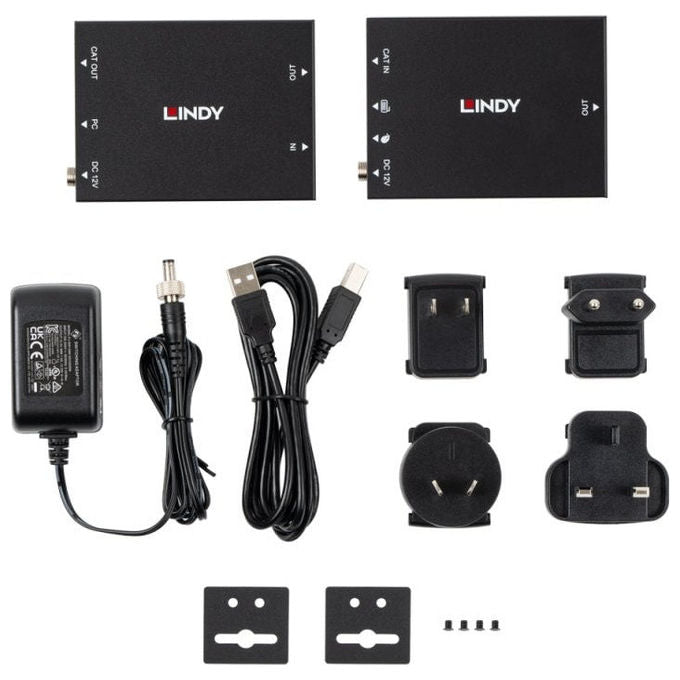 Lindy 39350 Extender KVM HDMI USB Cat.6 Full HD 1080p 60Hz 100 m colore Nero