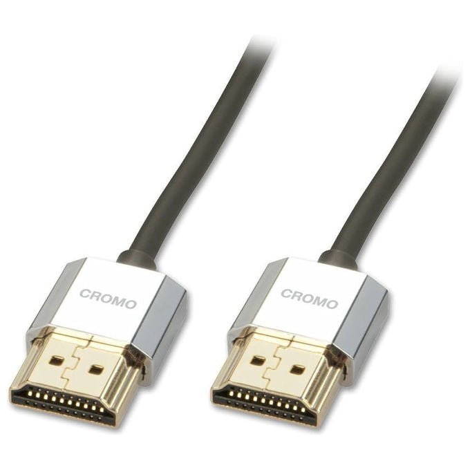 Lindy 41676 CROMO Slim Cavo HDMI 2.0 High Speed 4K 60Hz 4.5 m HDR ARC CEC HDCP 2.2 Ethernet colore Nero